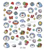 Pegatinas Calcomanías para Uñas Portátiles Panda Mariquita de Siete Estrellas Tortuguita Colección Linda Cuadrícula Completa Linda Pegatinas para Uñas DIY