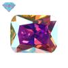 Huagang Gem retangular chanfro banhado AB zircão atacado pequena pedra branca octogonal pedra nua incolor transparente CZ