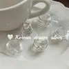 Anel de Prata Esterlina S925 com Calcedônia Branca de Camadas Múltiplas Dongdaemun Coreano Nicho Joias de Prata com Design Único, Suave e Versátil