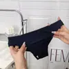 Estilo minimalista francês ~ nova calcinha feminina de seda gelada, cobertura média, fio dental puro e sensual, respirável com forro 100% algodão, calcinha triângulo