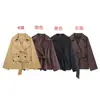 Ropa de Moda Europea y Americana Transfronteriza, Abrigo Impermeable de Encaje con Cordones para Ceñir la Cintura, Popular en Aliexpress