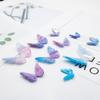 Fantasía Hada Brillo Degradado Azul Morado Colgante Mariposa DIY Hecho a Mano Horquilla Joyería Aretes Accesorios Material