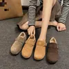 Sapatos Birkenstock femininos estilo japonês tudo incluído, nova coleção inverno 2026, retrô, forrados com fleece, quentes, botas de neve, pantufas fofas estilo Birkenstock