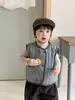 Ropa para Niños Estilo Otoño e Invierno Engrosada Niño 2026 Nuevo Estilo Coreano Ropa para Niños Chaleco para Niños Pantalones Largos con Forro de Terciopelo Conjunto