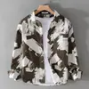2026 Estampa Texturizada Marca da Moda Camisa de Manga Longa Masculina Primavera Outono Novo Estilo Design de Estampa Completa Senso de Design Camisa Casual Jaqueta