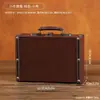 Maleta de Cuero Retro, Maleta de Cuero Tejido Portátil para Viajes, Caja de Almacenamiento para el Hogar, Caja de Atrezo para Rodajes de Cine y Televisión