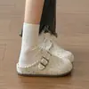 Pantuflas Birkenstock Suave de Suela Blanda Estilo Bosque para Mujer Modelo Nuevo 2026 Zapatos Birkenstock de Deslizamiento Exterior Zapatos de Media Pantufla para Mujer Zapatos de Suela Gruesa