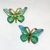 Nova concha de celular de acrílico com borboleta em cor degradê, borboleta de duas cores, material para acessórios de sapatos com furo