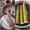 Molde para Tamales de Tubo de Bambú para Uso Doméstico y Comercial, Tubo para Cocer al Vapor Tamales de Arroz de Bambú Fresco