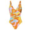 Bikini de una pieza europeo y americano 2025 Transfronterizo Lazada Falda de gasa estampada con protección solar Cubretraje de playa Traje de baño para vacaciones en aguas termales