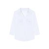 Camisa de temperamento de algodón puro slub de 180 g, camisa sexy pura, camisa delgada con tirantes, top cárdigan americano para mujer
