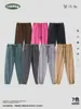 Pantalones Deportivos Pesados de Algodón Puro para Hombre Ckx, con Puños en los Tobillos, Proceso de Lavado Snow Dye, Pierna Ancha para Hombre