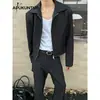 Novas calças de terno masculinas de outono com toque de luxo, calças de terno lisas com bom caimento, largas, estilosas, calças casuais de negócios simples