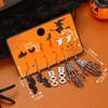 Pendientes de aleación de gran venta transfronterizos europeos y americanos con letras, murciélagos, fantasmas, esqueletos, horror, Halloween, pendientes, traje