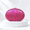 Bolsa Cruzada de Hombro Único de Nuevo Estilo Europeo y Americano para Comercio Exterior Transfronterizo, Bolso de Acrílico con Forma de Concha, Bolso de Mano de Moda para Bodas y Noches