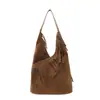 Bolsa Feminina 2025 Nova Casual Bolsa com Franjas Retro Melard Bolsa de Ombro Grande Capacidade Versátil Pequena Bolsa de Axila