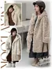 Casaco de Pele Sintética com Capuz para Meninas Outono/Inverno 2026, Top Peludo Longo, Tamanho Médio a Grande, Roupa Infantil de Pelúcia Grossa, Aconchegante