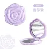 Espejo Pequeño con Tapa abatible, Espejo Portátil Plegable para Niñas, Espejo Cuadrado Mini de Aspecto Elegante, Espejo de Maquillaje Doble Cara con Aumento