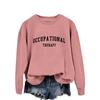 Terapia ocupacional Amazon suéter de moda transfronterizo para mujer primavera y verano Nuevo top holgado con letras