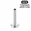 Anillo Insertable para Labio/Ombligo de Titanio F136 de Fondo Plano para Piercing Corporal, Accesorios de Joyería