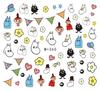 Desenho Animado Nova Marca d'Água Adesivos Nail Art E-commerce Transfronteiriço Nail Art Marca d'Água Desenho Animado Menina Bonita Fofos Adesivos Nail Art