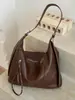 Bolso vintage de gran capacidad para mujer, bolso tote para el día a día, nuevo modelo principios de otoño 2026, bolso de hombro y cruzado de color liso de alta moda