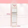 Estante de Exhibición Nano Dorado para Tienda de Ropa Colgadores de Doble Capa de Piso a Piso para Celebridades de Internet Estantes Personalizados para Tienda de Ropa de Hombre y Mujer
