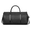 Bolsa de viaje a cuadros estilo coreano, bolsa de equipaje de gran capacidad, bolsa de almacenamiento de viaje, bolso de hombro de moda que combina con todo, bolso de mano