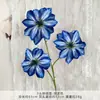 Simulação azul névoa buquê falso flores de casamento acabado flor de plástico arranjo de flores decoração de casamento guia de estrada arranjo de flores