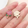 Pendente Pingente Gota de Óleo Flor Rosa Rosa Margarida Rosa Tulipa Rosa Brincos Pulseira Acessórios de Joia DIY Atacado