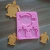 Molde de decoração de bolo em forma de tartaruga pequena de 3 peças, pingente de joia, molde de silicone de gesso para aromaterapia