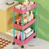 Estante de Almacenamiento para Baño, Carrito Móvil para Baño, Estante de Almacenamiento para Detergente de Lavandería, Estante de Almacenamiento para Baño con Ruedas, Estante de Almacenamiento para el Hogar