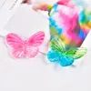 Accesorios de Resina de Mariposa Láser de Color Degradado DIY Pegamento de Gota de Cristal Pegamento en Crema Funda de Teléfono Lazo Transparente
