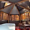 Tienda inflable personalizada para camping al aire libre transfronteriza, tienda hexagonal a prueba de mosquitos, protección solar y contra la lluvia para exteriores, tienda portátil automática