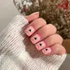 [Gran Venta] Uñas Portátiles Rojas Francesas Casuales Cortas Negras Corazón Mini Arte de Uñas Esmalte de Uñas Fábrica Mayorista