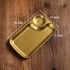 Plato Rectangular Vintage Dorado de Acero Inoxidable Plato Viejo para Barbacoa Plato Estilo Industrial Plato para Hot Pot Bandeja Vajilla para Barbacoa