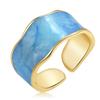 Anillo retro con apertura de nube transfronteriza, aleación de moda para mujer, textura de mármol creativa, joyería simple de alta gama para hombres