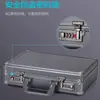 Caja de almacenamiento de contraseñas con candado, bolso, caja de aleación de aluminio, caja de archivo, caja de almacenamiento para colección de certificados, gran capacidad, para el hogar