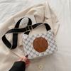Transfronterizo 2025 nueva bolsa para cámara bolsa de mujer moda retro letras color de contraste bolsa de hombro cruzada una generación de pelo