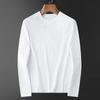 Fábrica atacado primavera e outono tendência masculina manga longa camiseta cor sólida simples solto coringa casual base camisa