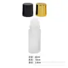 Atacado em estoque frasco de vidro marrom 30ml, frasco com roller ball transparente, frasco vazio de vidro fosco para óleos essenciais, frasco de dosagem para amostras de perfume