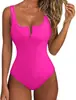 2026 Amazon Europeo y Americano Nuevo Estilo Bikini Sexy de una Pieza para Mujer Bikini de Color Sólido Exportación Traje de Baño Más Vendido