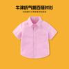 2026 Verano Nuevas Camisas de Manga Corta para Niños Camisas Azules de Manga Corta para Niños Tops Medianos y Grandes para Niñas Moda Estilo Coreano
