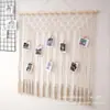 Tapiz de cuerda de algodón tejido para colgar en la pared decoración de pared para el hogar tela para el hogar dormitorio decoración colgante de mesita de noche B&B decoración de pared estilo juvenil