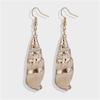 Pendientes de concha de playa natural europea y americana con borde bañado en oro Collar con colgante de concha de playa estilo bohemio venta al por mayor