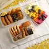 Caixa de Embalagem Redonda, Marmita Descartável, Marmita Retangular, Talheres de Plástico, Tigela de Sopa para Fast Food Transparente Espessada de Grau Alimentício