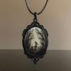 Estilo Gótico Vintage Castillo Murciélago Cuervo Cruz Sangre Gato Negro Iglesia Cementerio Vampiro Collar Vintage