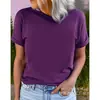 Camiseta Informal de Manga Corta con Cuello Redondo de Color Liso Sencillo para Hombre y Mujer, Moda Europea y Americana, Exportación