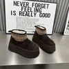 Estación Europea 2026 Nueva Moda Estilo Étnico Plataforma Suela Gruesa Aumenta Altura Felpa Engrosada Botas de Nieve Cortas Zapatos de Algodón para Mujer