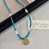 2026 Nuevo Estilo Retro Nuevo Estilo Chino Collar de Perlas y Cuentas para Mujer, Cadena de Clavícula de Nicho de Turquesa de Lujo de Alta Gama